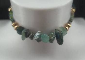 Bransoletka złota pistacja