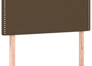 Zagłówek do łóżka z LED ciemnobrązowy 100x5x78/88 cm tkanina WM-3121465