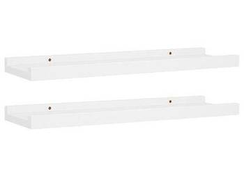 vidaXL Półki ścienne na zdjęcia, 2 szt., białe, 40x9x3 cm, MDF(sku323928)