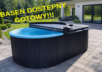 BASEN POLIESTROWY WOLNOSTO W ZABUDOWIE Z DESKI KOMPOZYTOWEJ GOTOWY DOSTAWA