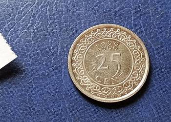 Stare monety 25 cent 1988 Surinam