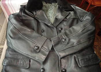 NOWY płaszcz skórzany MO milicyjny drogówki męski na podpinc