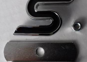 NOWY czarny przykręcany znaczek " S " do FORD emblemat