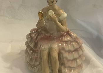 Porcelanowa figurka Dama z lusterkiem J. Jezela Katowice