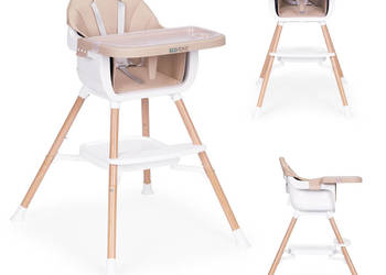 Fotelik krzesełko do karmienia dzieci 2w1 beżowy ECOTOYS