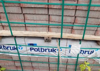 Kostka brukowa gr 6cm Prostokąt czerwona  Polbruk