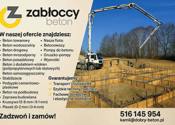 Beton transport pompowanie posadzki budowa gospodarstwa Małdyty