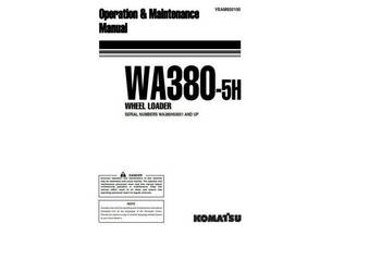KOMATSU WA380-5H, WA380-6, WA380-6H instrukcja obslugi