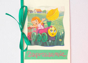 bajkowe zaproszenia C6, zaproszenia dla dzieci, bajkowe