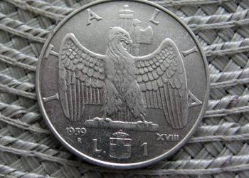 Włochy 1 Lir 1939r - Niemagnetyczna