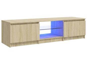 vidaXL Szafka pod TV, z LED, dąb sonoma, 140 x 40 x 35,5 cm(SKU804295)