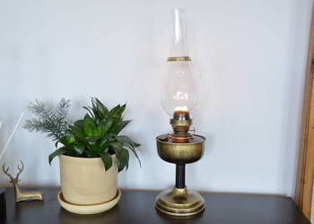 stara metalowa LAMPA NAFTOWA b. stara Ditmar