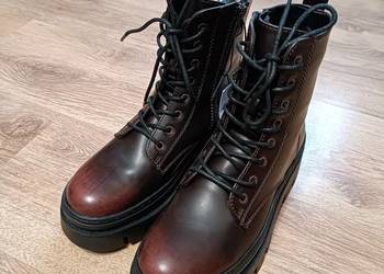 ? botki even&odd bordeaux 37 – gruba podeszwa, nowe z metką!