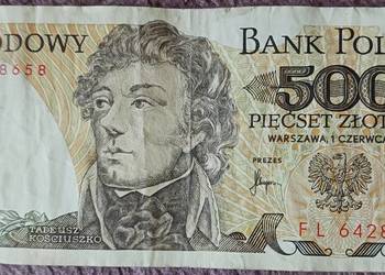 500 zł T. Kościuszko seria FL - 1.VI.19982 r.