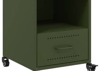 Szafka nocna oliwkowa zieleń 36x39x435 cm stal WM-846712