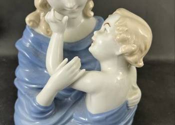 Porcelanowa figurka matki z dzieciątkiem Turyngia