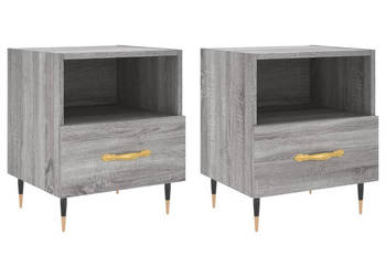 Szafki nocne 2 szt. szary dąb sonoma 40x35x475 cm WM-827401