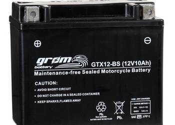 Akumulator 12V 10Ah 180A L+ motocyklowy GROM GTX12-BS