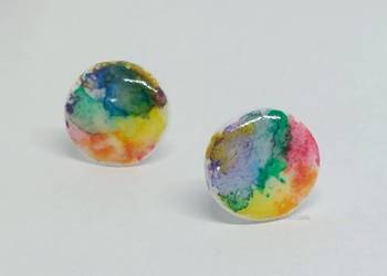 Kolczyki ręcznie robione kolorowy mix