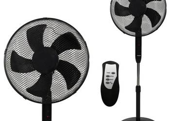 Wentylator podłogowy wiatrak stojący 45W 3 tryby pracy 5 łopatek timer pil…