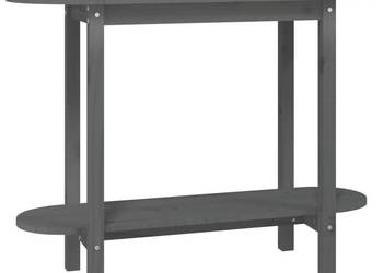 Stolik konsolowy szary 110x40x80 cm lite drewno sosnowe WM-822299