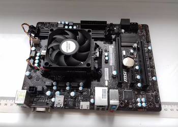 MSI A68HM-E33 + AMD A4-6300, Sprawne, FM2+, DDR3, HDMI, VGA, SATA, USB3.0,