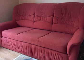 Kanapa trzy os.rozkładana i dwa fotele