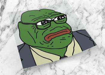 Naklejka SAD PEPE 8 x 8 cm sadpepe meme mem żaba #6