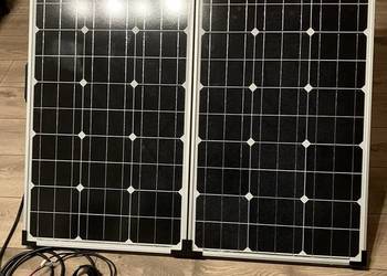 Walizka solarna 150 W  na baterie 12 V torba  camping jak nowa