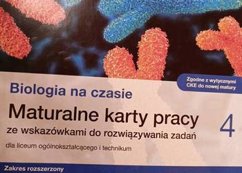Biologia na czasie 4 używane karty pracy najtańsze księgarni