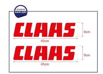 Naklejki Naklejka Claas 45x9 2szt czerwone Traktor Ciągnik Kombajn