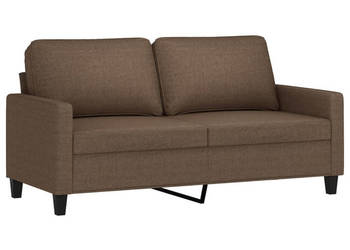 Sofa 2-osobowa brązowa 140 cm tapicerowana tkaniną WM-359166
