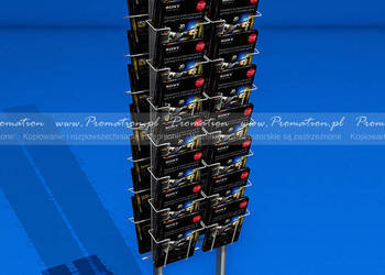 Dwustronny stojak na ulotki A5 P99m3 – 32 druciane kieszonki