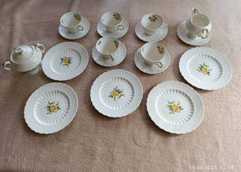 Spode Billingsley Rose – komplet do herbaty, porcelana vintage, Anglia
