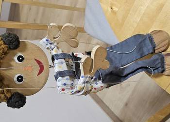 Duża Marionetka kukielka chłopczyk lata 80 PRL zabawka lub dla kolekcjonera