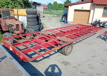 Przyczepa do słomy bel dłużyca 7.8 metra mocna sprowadzona koła tir