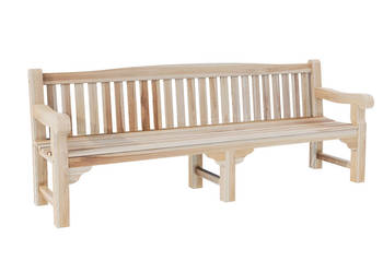 Ławka ogrodowa do parku Oxford 240 cm nogi 8 cm grubości z drewna teakowego