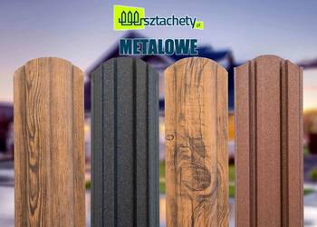 Ogrodzenie Sztachety Metalowe, Sztacheta Stalowa - Antracyt, Dąb, Brąz