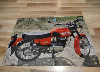 CZ350,CZ175 Jawa 90x60cm baner plakat do garażu warsztatu sklepu pokoju