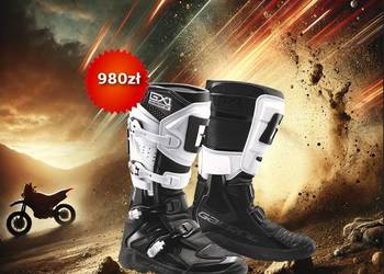 GAERNE BUTY CROSS GX-1 EVO BLACK-WHITE r.44 Mini Zawias