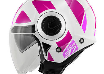 KASK LADY OTWARTY JET Z BLENDĄ  BIAŁO RÓŻOWY XS/S/M