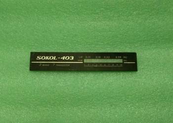 Skala do radia SOKOL-403