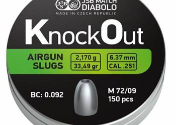 Diabolo JSB Knock Out Slugs kal.6,37/150 Diabolo JSB Knock Out Slugs kal.6,37/150