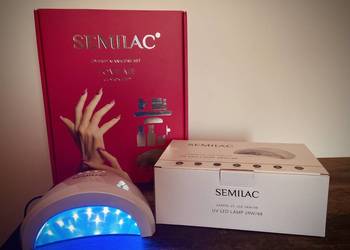 Pilnie! Lampa UV LED Semilac + akcesoria do manicure hybrydowego