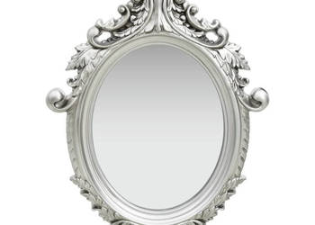 Lustro ścienne w ozdobnej ramie 56x76 cm srebrne WM-320358