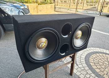 Skrzynia tuba basowa bassowa subwoofer dual 2x ESX ES124, Wysyłka darmowa!