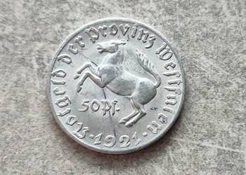 58) NIEMCY WESTFALIA - 50 Pfennig - 1921 r. - Stein