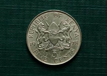 KENIA - 5 centów, 1978r