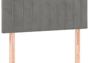 Zagłówek do łóżka z LED jasnoszary 90x5x78/88 cm aksamit WM-3121886