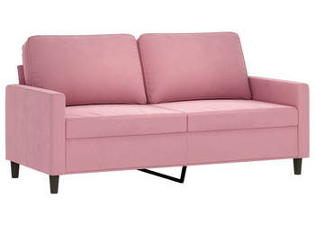 Sofa 2-osobowa różowy 140 cm tapicerowana aksamitem WM-359202